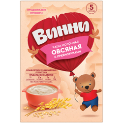 Каша молочная овсяная с пребиотиками Винни 200г с 5 месяцев