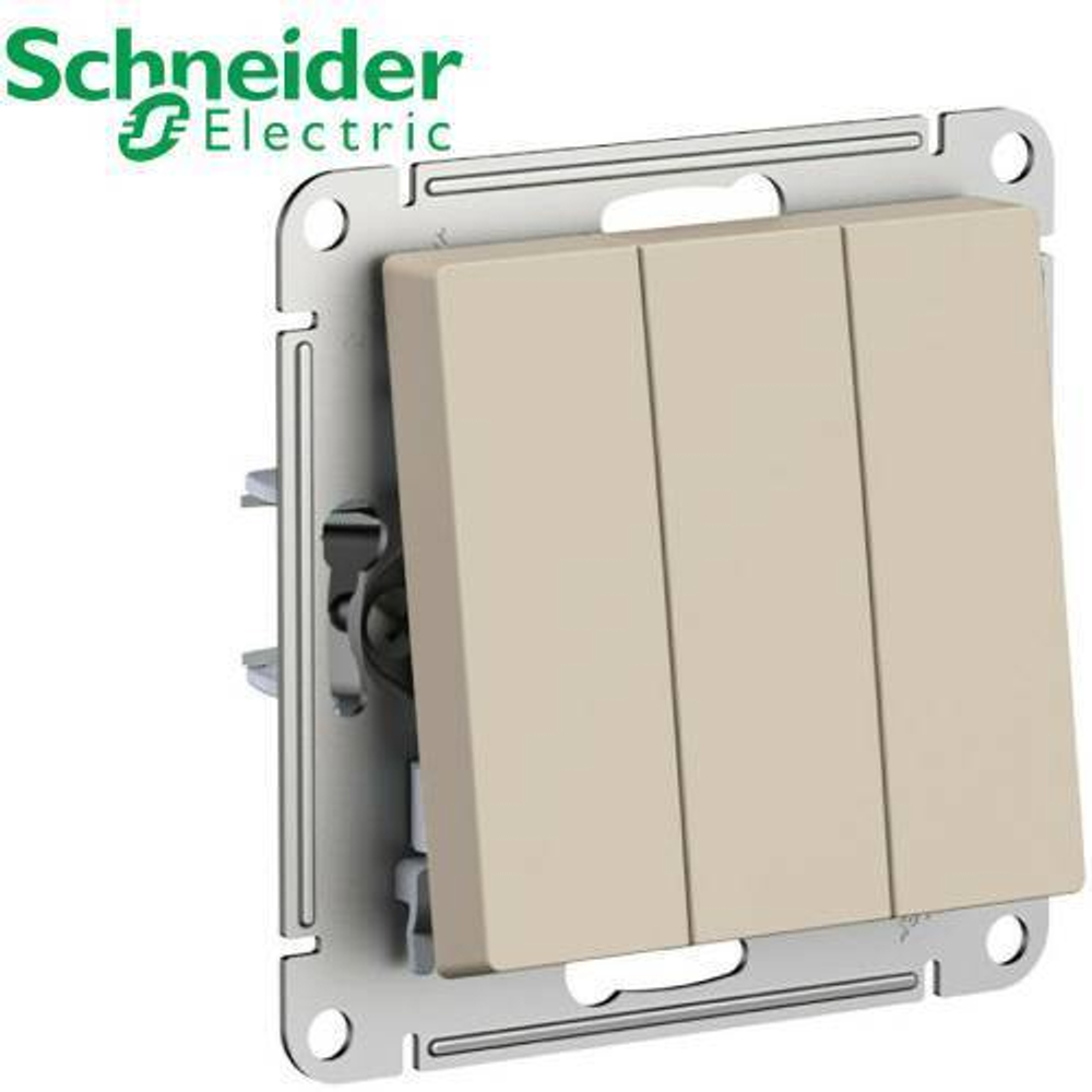 Выключатель 3-кл (песочный) AtlasDesign Schneider ATN001231