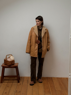 Двусторонняя дубленка Cozy Intelligent Camel