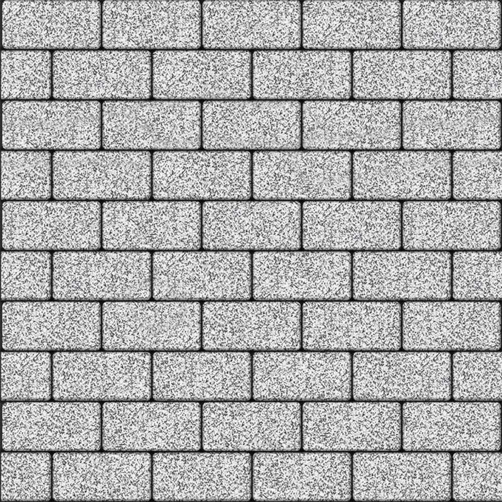 Тротуарная плитка ПРЯМОУГОЛЬНИК 200x100 мм - Стоунмикс Белый с черным
