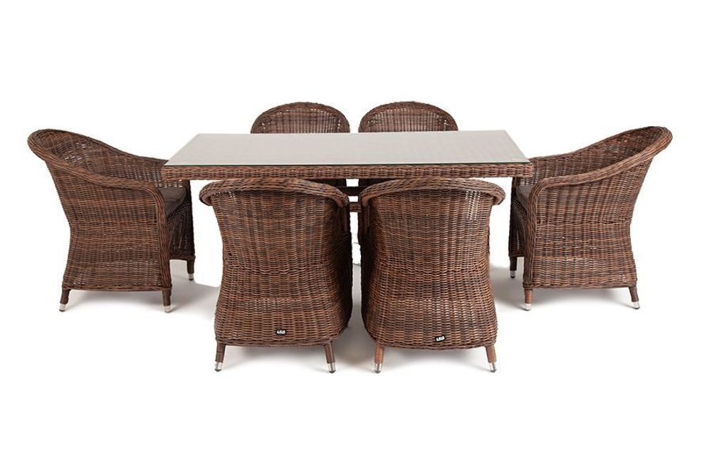 "Эспрессо" обеденная группа плетеная, цвет коричневый