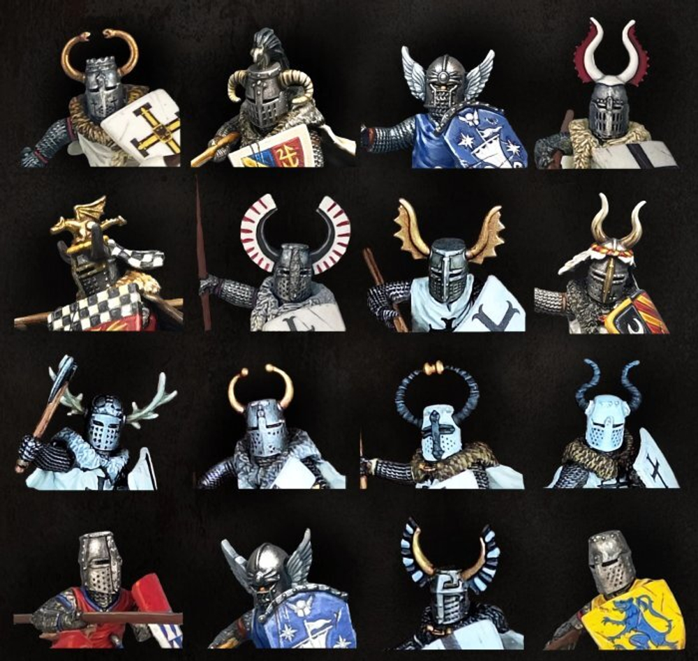 VXE002 Medieval & Fantasy Heads, Cloaks & Shields