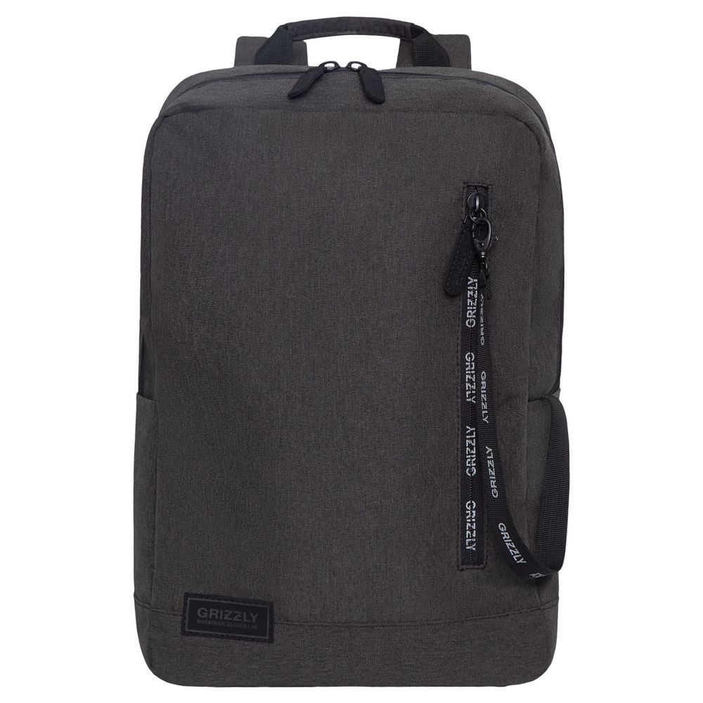 Рюкзак Grizzly, 28*42*12см, 1 отделение, 4 кармана, укрепленная спинка, черный