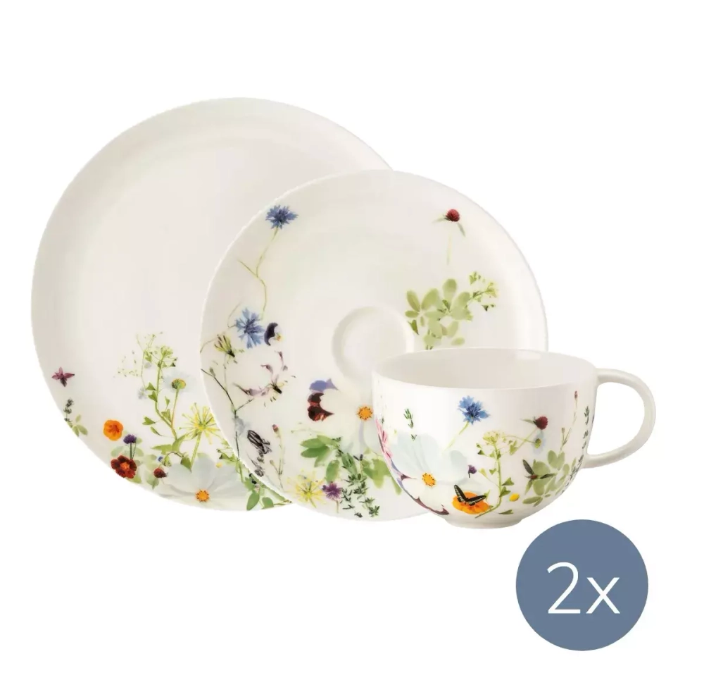 Rosenthal - Набор для завтрака Spring Garden с чашкой XL на 2 персоны / артикул   4012438564005 + 4012438564289 + 4012438564272  / GTIN