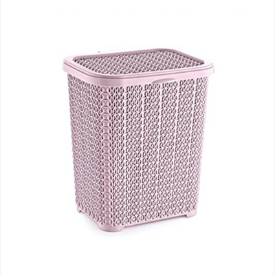 Корзина для стирал. порошка вязаный узор пепел. роз.