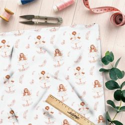 Ткань муслин девочка-ангелок