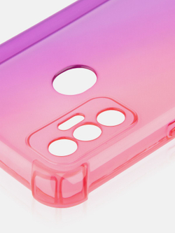 Чехол ROSCO для Tecno Spark 7 оптом (арт. TCN-S7-HARD-TPU-PINK-PURPLE)