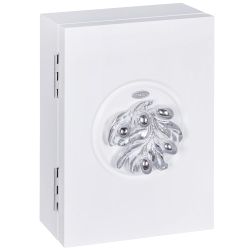 Полка ключница Oliva Branch (Олива Бранч) 2 Айс Античное серебро