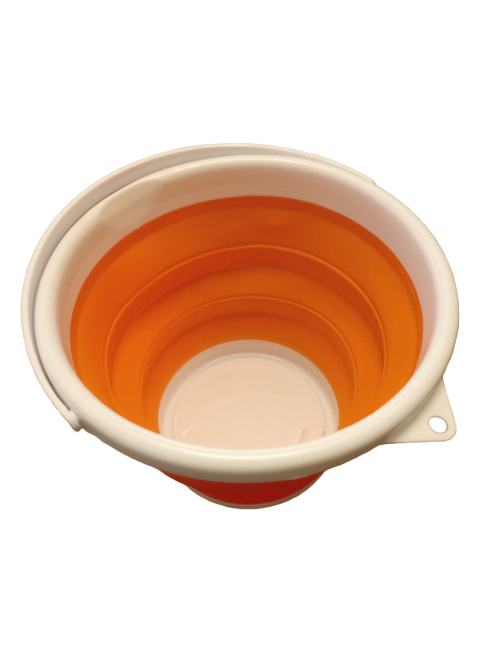 Ведро складное 10 литров, круглое, цвет оранжевый