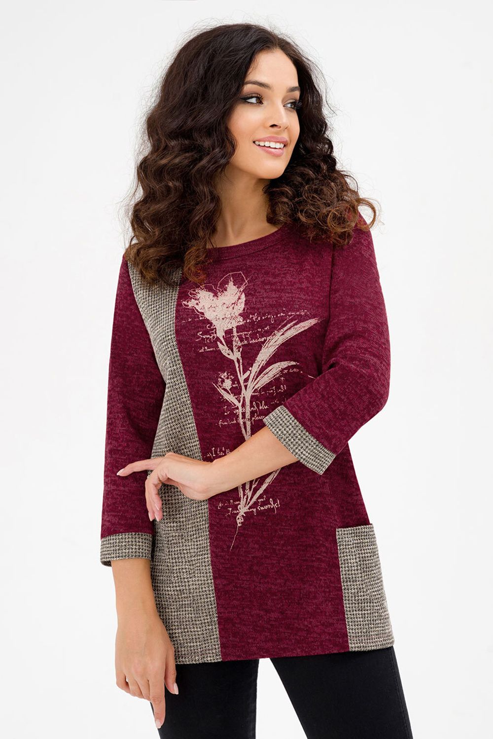 Туника Мартина (48-56) Serenada гранатовый (Акция)