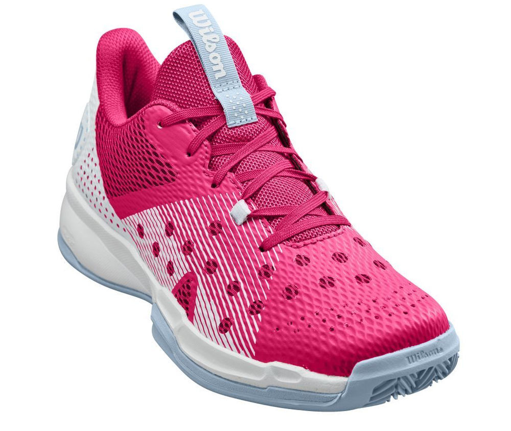 Женские Кроссовки теннисные Wilson Hurakn Team W - love potion/white/blue fog