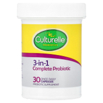 Culturelle, Пробиотики, полный пробиотик 3 в 1 с омега-3, 30 капсул для приема один раз в день