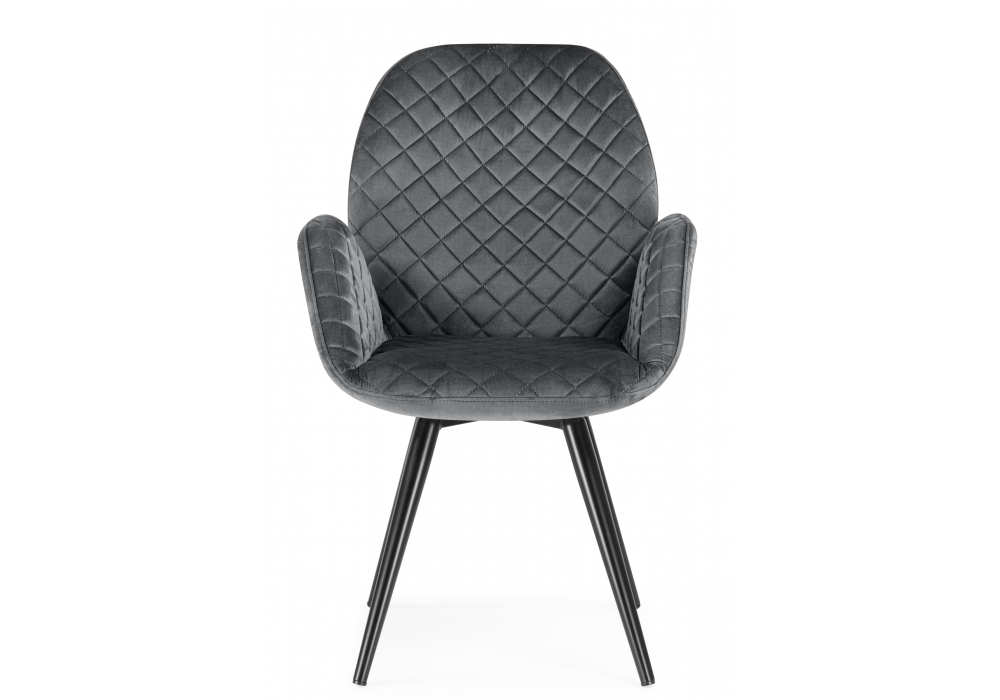 Кресло Woodville Муат поворотное графитовый, черный