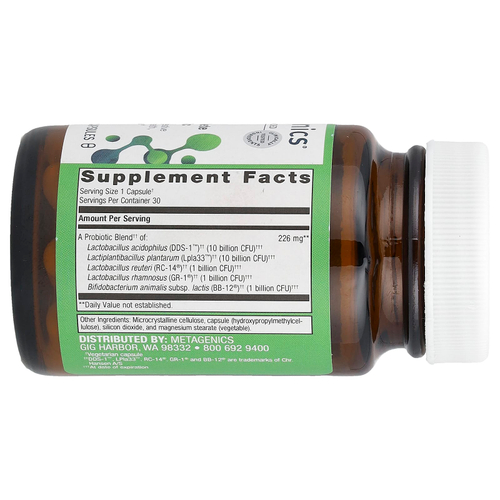 Metagenics, UltraFlora®, полный пробиотик для женщин, женское здоровье, 30 капсул