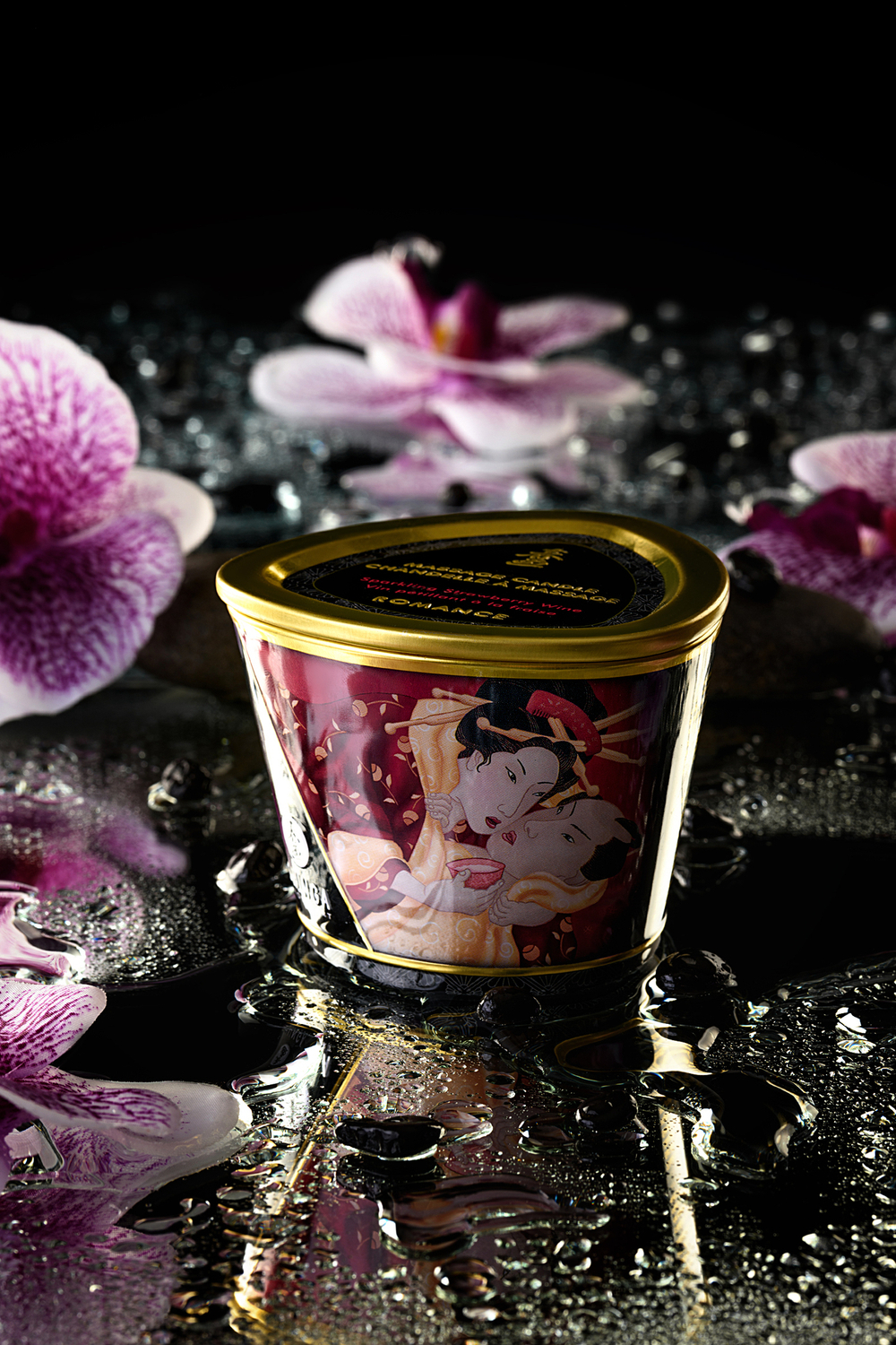 Массажное аромамасло свеча Клубника и шампанское 170 мл