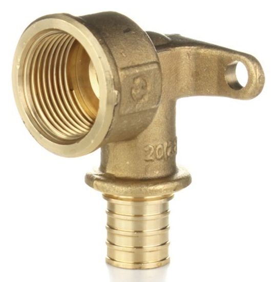 Угольник настенный Elsen 20x1/2" водорозетка с креплением латунь (EFA25.20-12WB)