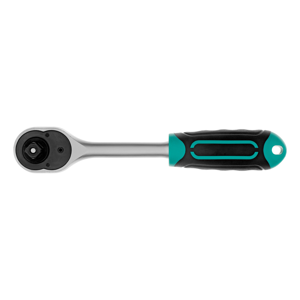 Ключ-трещотка 3/8", CrV, 72 зуба, с быстрым сбросом, матовый хром Stels