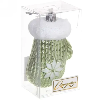 Ёлочная игрушка «Новогодняя варежка» 5*4*10 см, зелёный