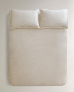 ZARA HOME ХЛОПКОВЫЙ ПОДОДЕЯЛЬНИК (300 НИТЕЙ), ЗОЛОТИСТЫЙ