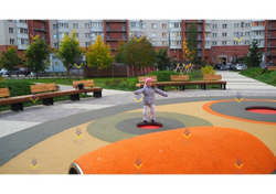 Круглый батут Ø160 (прыж. пов. Ø91) красный