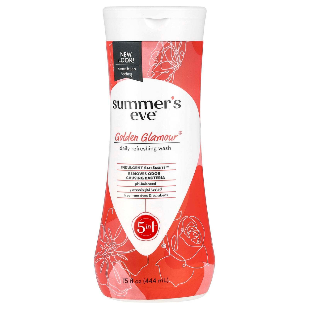 Summer's Eve, Golden Glamour®, ежедневное освежающее средство 5 в 1, 444 мл (15 жидк. Унций)