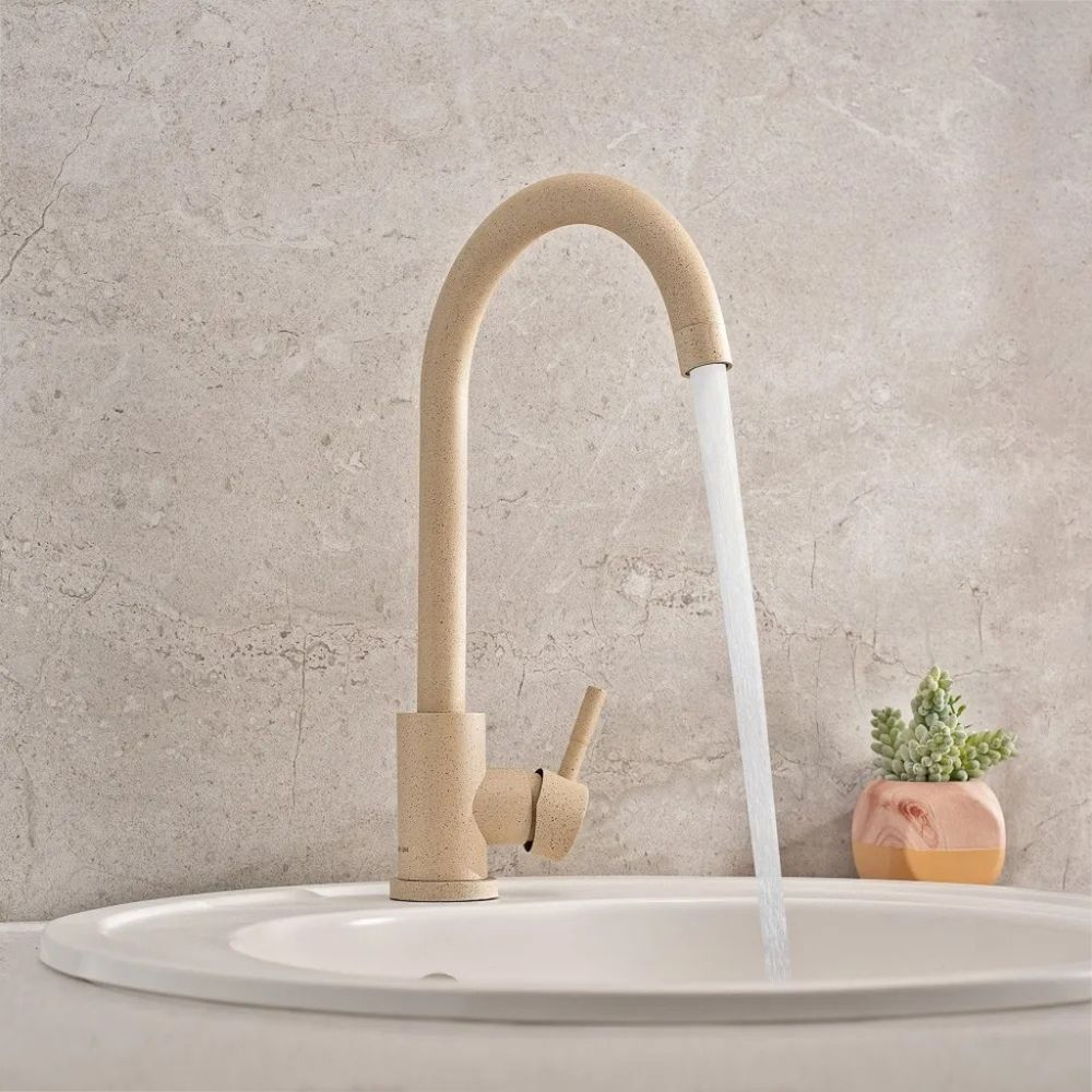 Смеситель для кухни, РМС, с картриджем, беж, SUS124BGK-017F