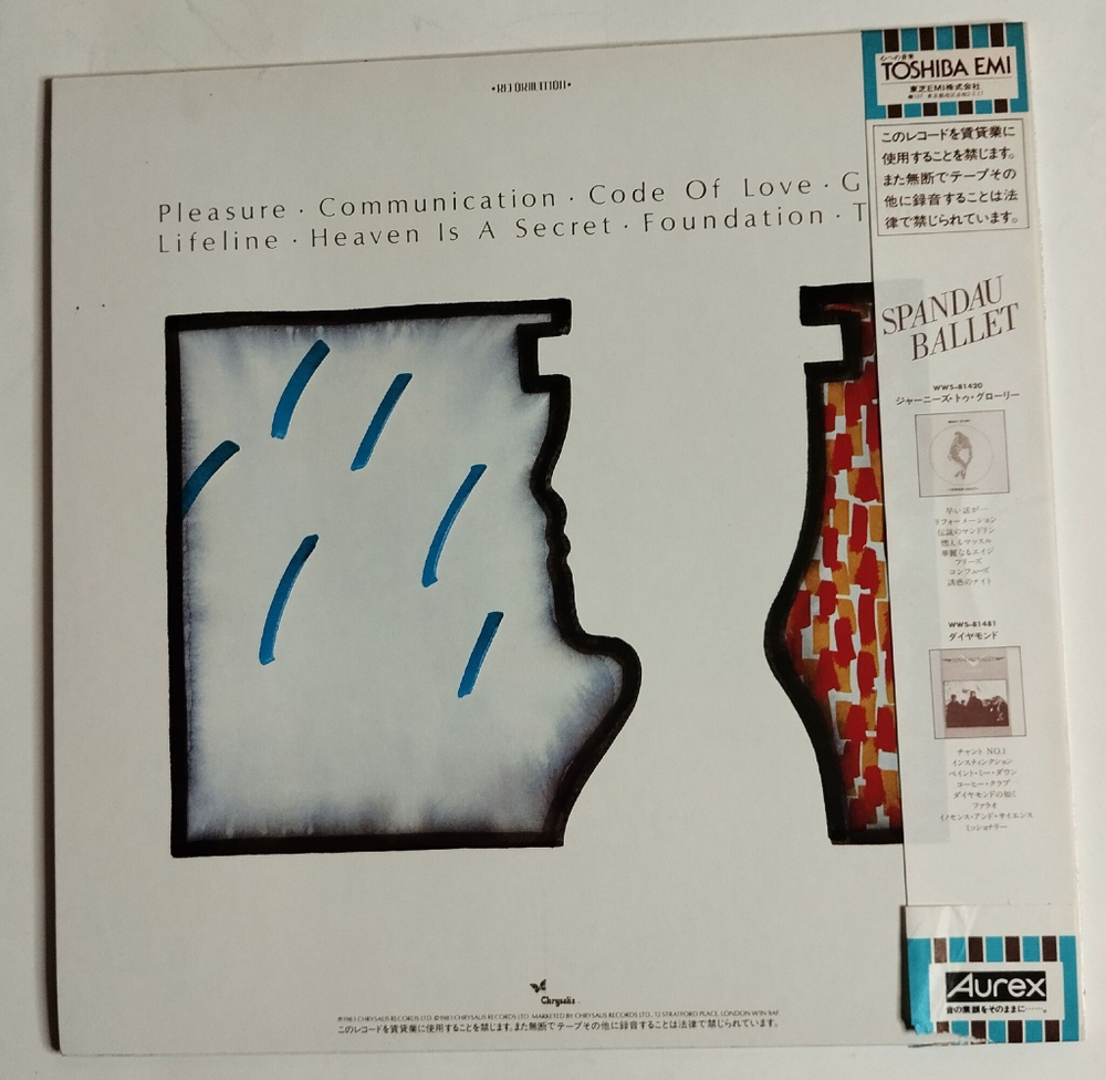 Винтажная виниловая пластинка LP Spandau Ballet True (Japan 1983) (Obi)