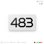 Номер на дверь 483, табличка на дверь для офиса, квартиры, кабинета, аудитории, склада, белая 120х70 мм, Айдентика Технолоджи