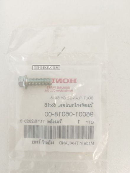 96001-06018-00. BOLT, FLANGE, 6X18. Honda