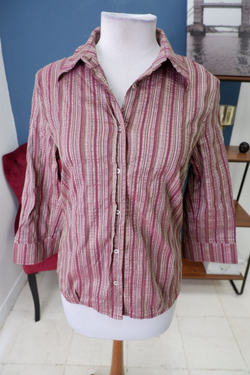 Рубашка Blue. в полоску 44 размер