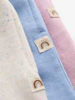 Брюки спортивные широкие для девочки Next E53-972, 3 шт., Голубой, Кремовый, Розовый