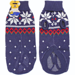 Кофта - свитер для мелких пород собак и кошек «BRO Style», снежинки, цвет синий, р L