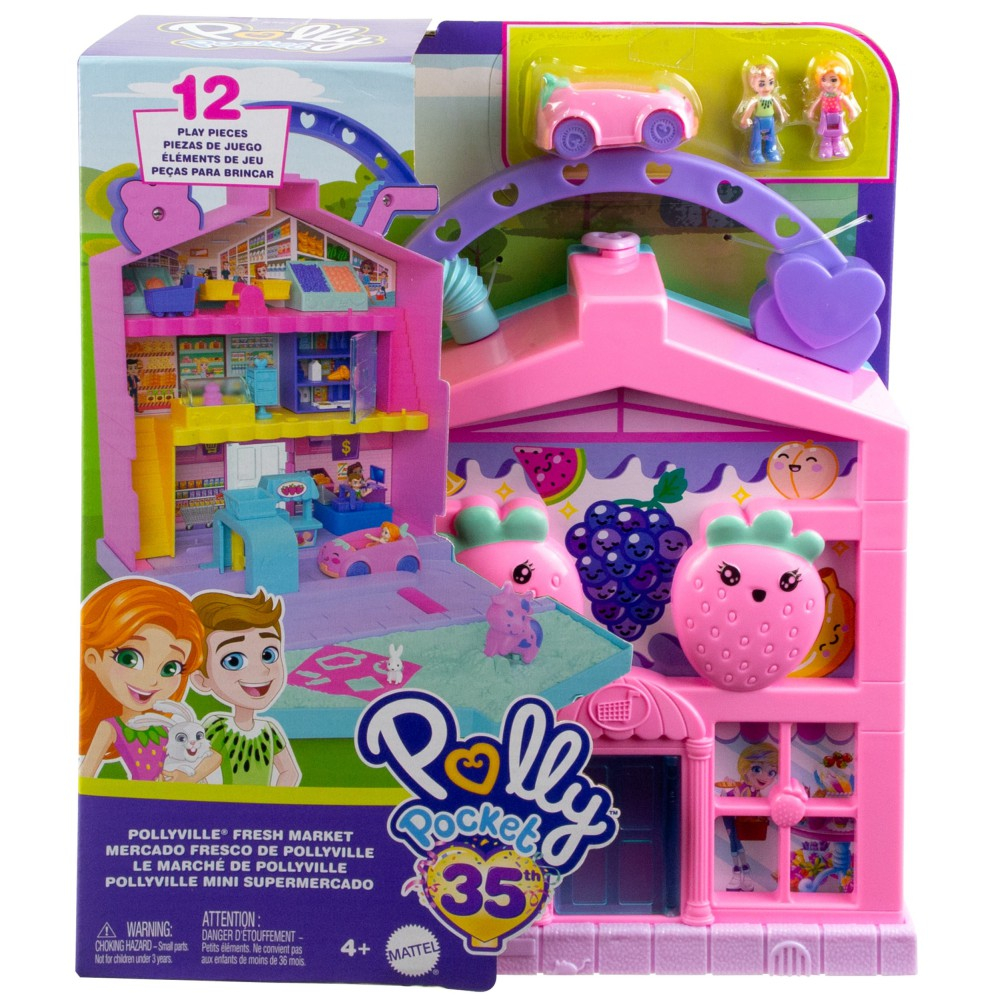 Polly Pocket - Pollyville Переносной фруктовый супермаркет + аксессуары HRD45