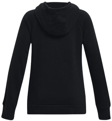 Кофта для девочки теннисная  Under Armour Girls' UA Rival Fleece Big Logo Hoodie - черный