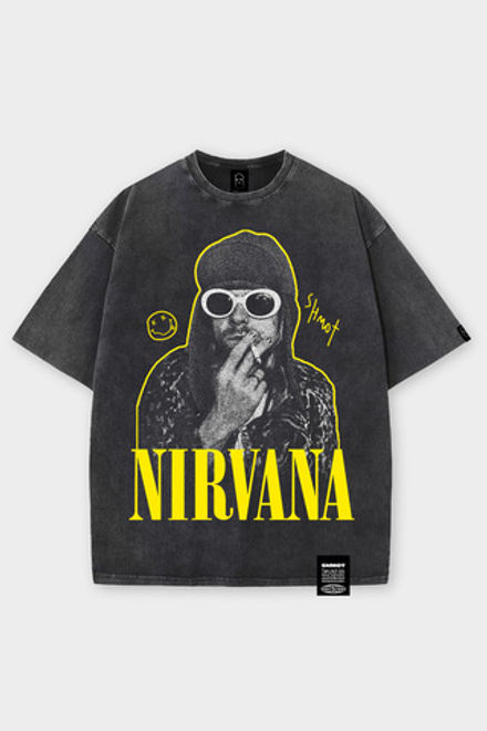 Футболка SHMOT "NIRVANA" GARMENT DYE Черный