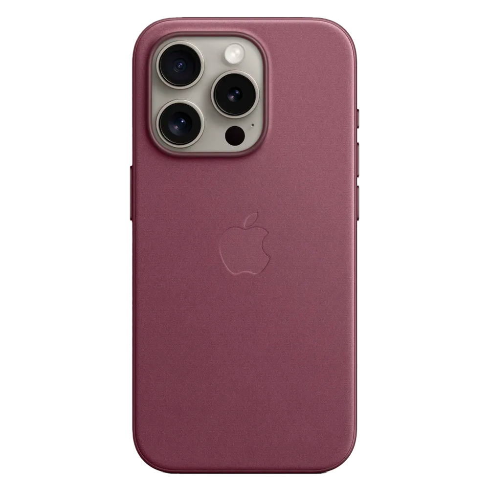 Тканевый чехол с поддержкой MagSafe Apple FineWoven Case для iPhone 15 Pro, Mulberry (Красная шелковица)