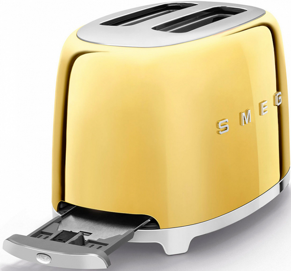 Тостер SMEG TSF01GOEU 2 ломтика золото