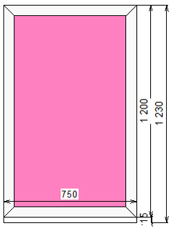 Пластиковое окно 1200 х 750 ТермА Эко
