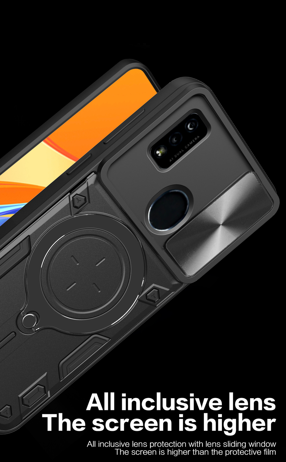 Чехол с кольцом Big Ring Case для ZTE Blade A51