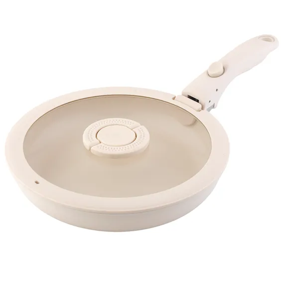 Набор посуды для приготовления со съемной ручкой smart ceramic, 7 предметов, молочный