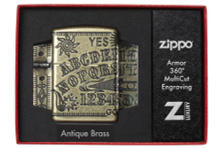Зажигалка Armor™ Antique Brass Ouija Board Design ZIPPO 49001