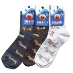 Носки женские GRAND LINE рисунок таксы, р. 23