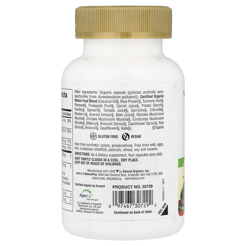 NaturesPlus, Source of Life® Garden, добавка для поддержки костей, 120 веганских капсул
