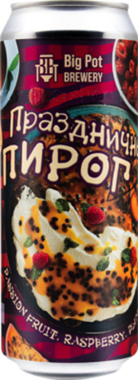 Пиво Биг Пот Праздничный Пирог / Big Pot Prazdnichnyj Pirog 0.45 - банка