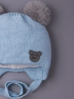 Шапка для мальчика зимняя вязаная с ушками