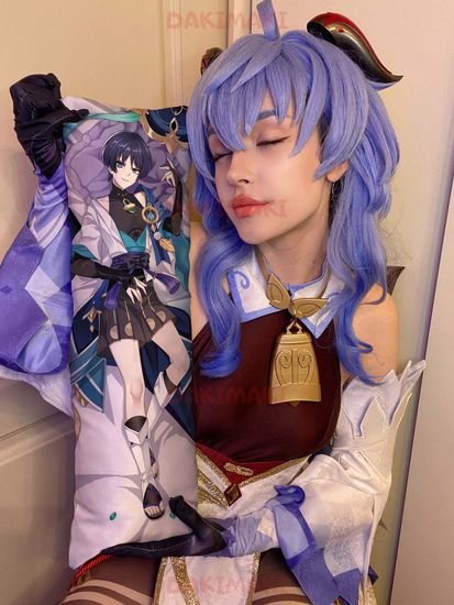 Мини дакимакура Скарамучча из Геншин Импакт | Genshin Impact арт. M0994, 60х20 см