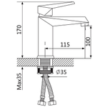 Смеситель для раковины Oute T40 T4001