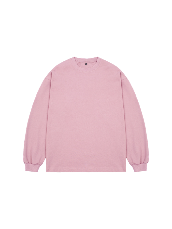 Лонгслив оверсайз (розовато-серый) 230 г
