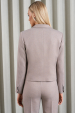 1841 Жакет женский (бежевый жаккард)