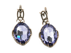 "Северн.сияние" серьги в серебряном покрытии из коллекции "Дефиле" от Jenavi  с английским замком